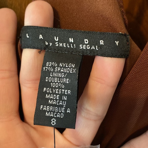 Brand new Laundry by Shelli Segal brown beaded and ruched evening dress 😍😍😍 - Picture 6 of 16